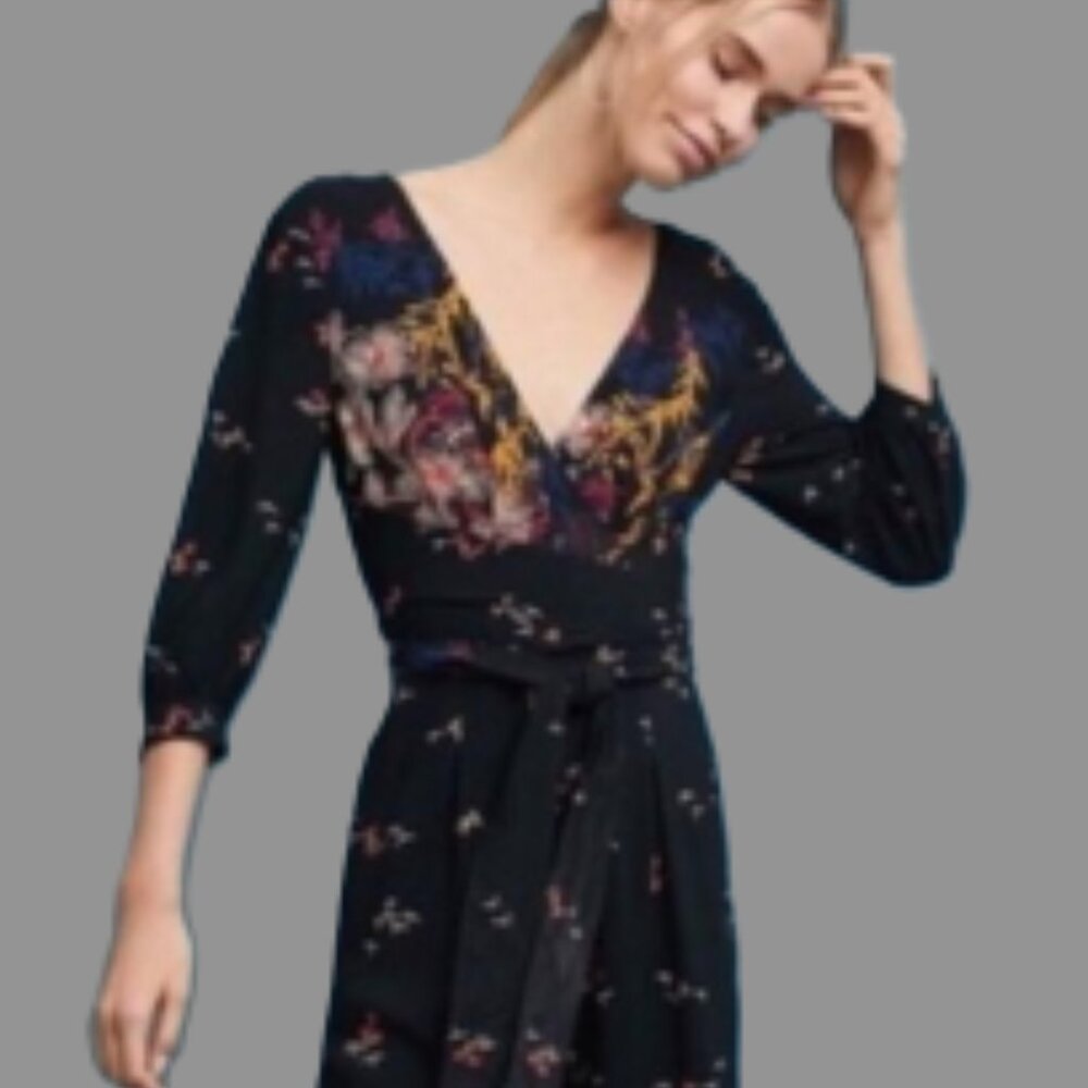 Anthropologie Feather Bone Nara Floral Jumpsuit Size 2